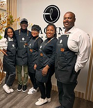 Founder Sharie Hendricks, her husband Clarence, their daughter, son-in-law and granddaughter. Laguna Candles.