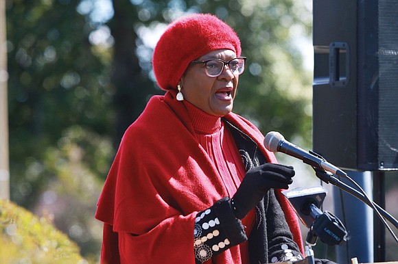 COVID-19 Remembrance Day on Tuesday drew people throughout Richmond to Virginia Union University’s Bell Tower.