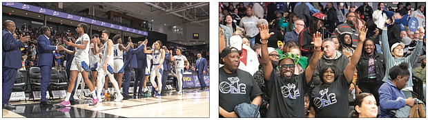 Fans looking for a tense, hotly contested game were disappointed. The Justices beat Radford 91-34. John Marshall’s winning team deserves no less than a standing ovation from the Siegel Center crowd of 7,000.