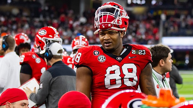 Former University of Georgia football standout Jalen Carter was sentenced to probation on March 16 for his role in the January crash that killed his teammate and a team staffer, his attorney told CNN.
Mandatory Credit:	Mark J. Rebilas/USA Today Sports/Reuters/FILE