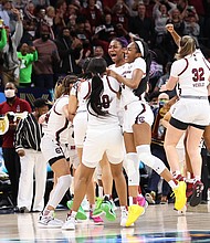 Obama predicts that the South Carolina Gamecocks will win back-to-back championships.
Mandatory Credit:	C. Morgan Engel/NCAA Photos/Getty Images