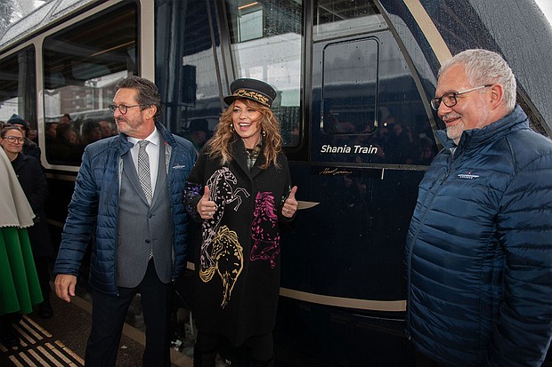 Shania Twain is the "godmother" of the Shania Train.
Mandatory Credit:	Courtesy Goldenpass Express