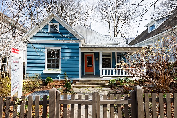 Home prices fell in February. Pictured is a home for sale in Atlanta, on February 17.
Mandatory Credit:	Dustin Chambers/Bloomberg/Getty Images
