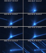 Astronomers used the Very Large Telescope in Chile to track the debris cloud created by the DART impact.
Mandatory Credit:	ESO