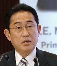 Japanese Prime Minister Fumio Kishida is making a surprise trip to Ukraine on Tuesday to meet Ukrainian President Volodymyr Zelensky.
Mandatory Credit:	KYDPL KYODO/Kyodo/AP