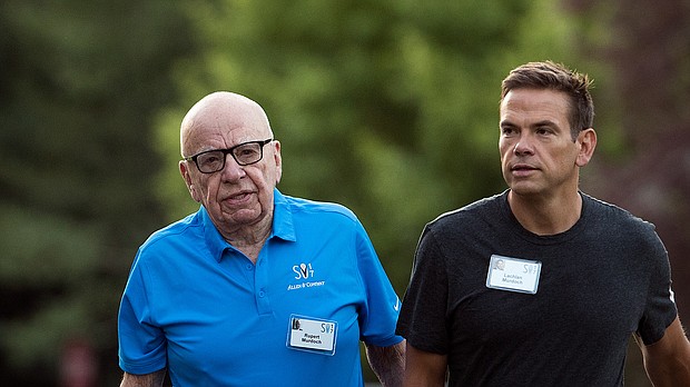 Dominion wants to put Rupert Murdoch and his son Lachlan Murdoch, both pictured here in 2017, on the witness stand at next month's expected defamation trial against Fox News, according to court filings.
Mandatory Credit:	Drew Angerer/Getty Images