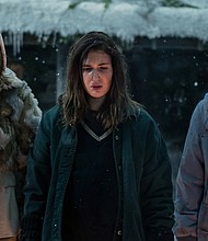 (From left): Courtney Eaton, Sophie Nélisse and Jasmin Savoy Brown are seen here in 'Yellowjackets.'
Mandatory Credit:	Kailey Schwerman/Showtime