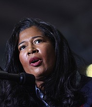 The first Black chair of the Michigan GOP, Kristina Karamo, here in 2022, has claimed in the past that Beyoncé was secretly recruiting Black Americans to Paganism through a new album.
Mandatory Credit:	Scott Olson/Getty Images/File