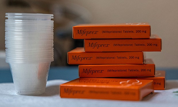 Boxes of mifepristone, the first pill given in a medical abortion, are prepared for patients at Women's Reproductive Clinic of New Mexico in Santa Teresa, January 13.
Mandatory Credit:	Evelyn Hockstein/Reuters