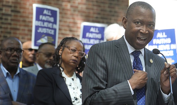 Members of the New Virginia Majority, Virginia NAACP, League of Women Voters of Virginia, Virginia Organizing, ACLU of Virginia, and ...