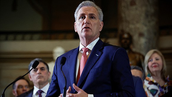 Speaker Kevin McCarthy made a plea to House Republicans during a closed-door meeting Tuesday morning to back his debt ceiling …