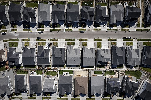 US home building pulled back in March. Pictured is a housing development in Aurora, Colorado, in 2022.
Mandatory Credit:	Chet Strange/Bloomberg/Getty Images