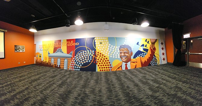 On Thursday, April 13, A mural depicting the life of Harold Washington was unveiled at Harold Washington College. Photo provided by City Colleges of Chicago.