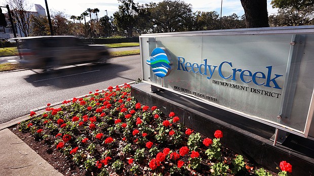 Gov. Ron DeSantis-appointed board votes Wednesday to invalidate Disney's effort to thwart the state takeover of its special taxing district. Pictured are the headquarters of Disney's Reedy Creek Improvement District in Lake Buena Vista, Florida.
Mandatory Credit:	Joe Burbank/Orlando Sentinel/Getty Images