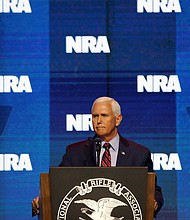 Former US Vice President Mike Pence is pictured here on April 14.
Mandatory Credit:	ALEX WROBLEWSKI/AFP/AFP via Getty Images