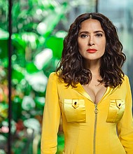 Salma Hayek is pictured in 'Black Mirror' Season 6.
Mandatory Credit:	Nick Wall/Netflix