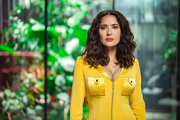 Salma Hayek is pictured in 'Black Mirror' Season 6.
Mandatory Credit:	Nick Wall/Netflix