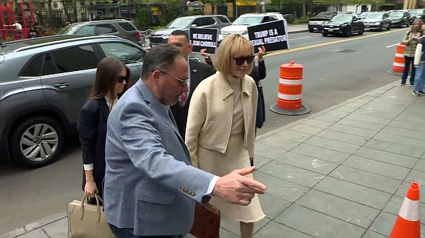 E. Jean Carroll returned to the stand on Thursday in her civil battery and defamation trial against Donald Trump.
Mandatory Credit:	CNN