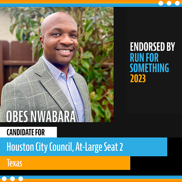 Run for Something Endorses Obes Nwabara for Houston City Council At