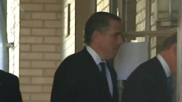 President Biden's son Hunter arrives Monday at the Independence County Circuit Court in Batesville, Arkansas for a hearing on a paternity case.
Mandatory Credit:	CNN
