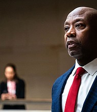 Republican Sen. Tim Scott of South Carolina on Sunday teased a "major announcement" on May 22.
Mandatory Credit:	Kent Nishimura/Los Angeles Times/Getty Images