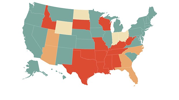 Current status of abortion access across the United States
Mandatory Credit:	CNN