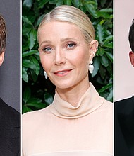 Gwyneth Paltrow, center, reflects on her past relationships with Brad Pitt, left, and Ben Affleck.
Mandatory Credit:	Getty Images