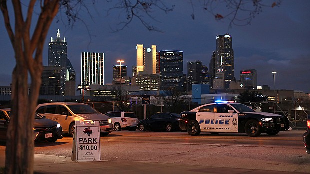 A Dallas Police Department vehicle patrols an area in Dallas, Texas, in February 2022. The City of Dallas is dealing with a ransomware attack that took the Dallas Police Department website offline.
Mandatory Credit:	Dylan Hollingsworth/Bloomberg/Getty Images