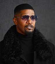 Jamie Foxx is seen here at the 'Creed III' premiere in London in February. Foxx is speaking out for the first time since his daughter Corinne Foxx released a statement last month that the actor was hospitalized due to an undisclosed "medical complication."
Mandatory Credit:	Joe Maher/Getty Images