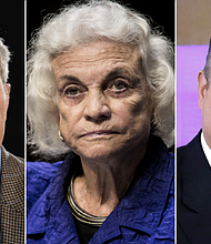 Seen here are George W. Bush, Sandra Day O'Connor, and Al Gore. O'Connor provided the early framework that steered the outcome in the dispute over the 2000 presidential election, Supreme Court documents released on May 2 show.
Mandatory Credit:	Getty Images