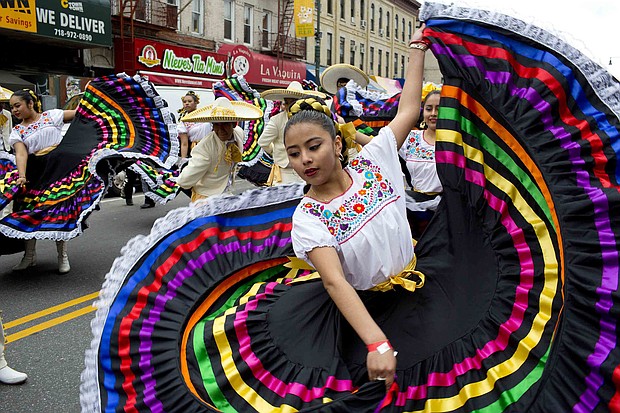 Common questions people Google about Cinco de Mayo. Brooklyn's Mexican community marches down 5th Avenue in the Sunset Park neighborhood during a Cinco de Mayo parade in May, 2017 in Brooklyn, New York.
Mandatory Credit:	Andrew Lichtenstein/Corbis via Getty Images