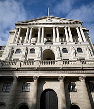 The Bank of England raised interest rates by a quarter of a percentage point Thursday.
Mandatory Credit:	Ben Stansall/AFP/Getty Images