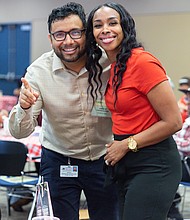 CASE for Kids Site Coordinator Keanda Fuller poses with colleague after winning the Director’s Award