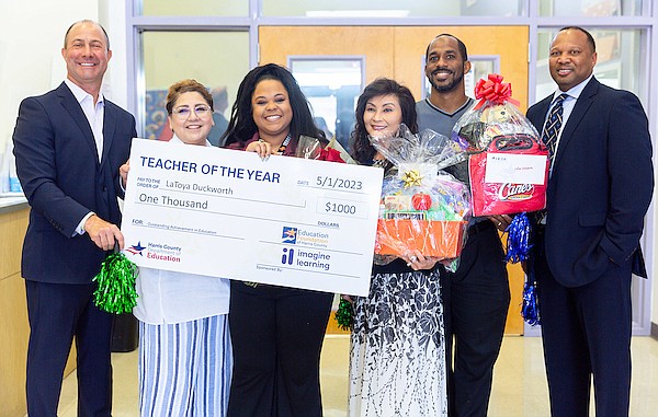 Harris County Department of Education Teacher of the Year LaToya Duckworth at ABS East, May 1, 2023.