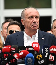 Turkish presidential candidate Muharrem Ince, here in Ankara on Thursday, May 11, has pulled out of the presidential election race.
Mandatory Credit:	Mustafa Ciftci/Anadolu Agency/Getty Images