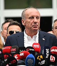 Turkish presidential candidate Muharrem Ince, here in Ankara on Thursday, May 11, has pulled out of the presidential election race.
Mandatory Credit:	Mustafa Ciftci/Anadolu Agency/Getty Images