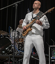 Photo by Petty Officer 2nd Class Elexia Morelos 
Navy Office of Community Outreach
Musician 1st Class James Randorff, from Houston, assigned to Navy Band Great Lakes performs at Central Visual and Performing Arts High School in St. Louis, May 9, 2023. Sailors from across the fleet are in Missouri for St. Louis Navy Week to emphasize the importance of the U.S. Navy to the state of Missouri and participate in various community events. Navy Weeks are designed to connect Americans with their Navy and showcase why today’s Navy is important to America’s prosperity and its national defense. (U.S. Navy photo by Mass Communication Specialist 2nd Class Elexia Morelos)