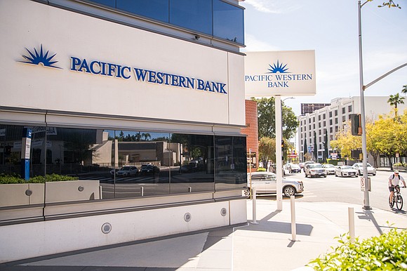 Shares of PacWest Bancorp fell 30% and were halted for volatility Thursday morning after the regional bank reported that customers …