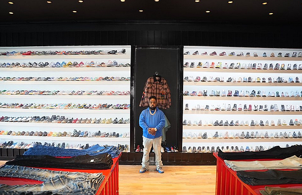 Agenda Houston founder Ken Haggerty and his massive collection of over 6,000 sneakers at the Kirby location.
Photos: Visual Influence