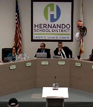 Jenna Barbee addressed the issue at a Hernando County school board meeting last week.
Mandatory Credit:	From Hernando School District
