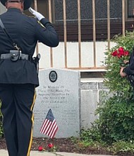 The City of Petersburg honored the six Petersburg Police Officers who have been killed in the line of duty since 1889. They were remembered during the annual Law Enforcement Memorial Service held on the steps of the Petersburg Police headquarters on Monday.
Mandatory Credit:	Petersburg Police Department