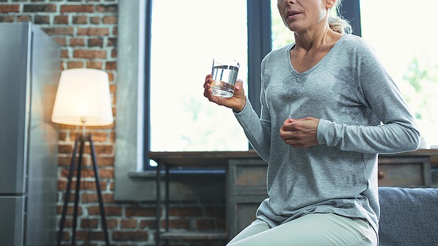 The US Food and Drug Administration on May 12 approved a new type of drug to treat hot flashes and night sweats during menopause.
Mandatory Credit:	yacobchuk/iStockphoto/Getty Images