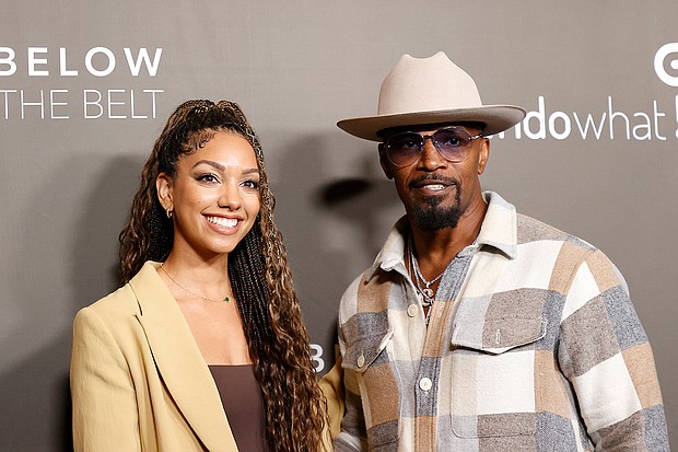 Corinne Foxx and her father Jamie Foxx, here in 2022, will host a new music-centric trivia game show.
Mandatory Credit:	Michael Tran/AFP/Getty Images/File