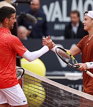 Holger Rune has two consecutive wins over Novak Djokovic.
Mandatory Credit:	Alex Pantling/Getty Images