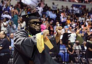 Virginia State University graduates celebrate the 2023 Spring Commencement in the university’s Multi-Purpose Center on May 13.