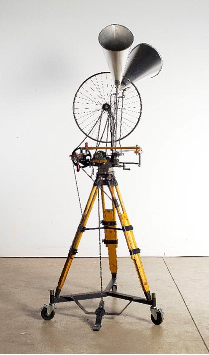 William Kentridge, Bicycle Wheel II, 2012, bicycle wheel, gears, and chain