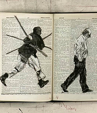 William Kentridge, Second-hand Reading, 2013, single-channel HD video, The Broad Art Foundation, Los Angeles. © William Kentridge