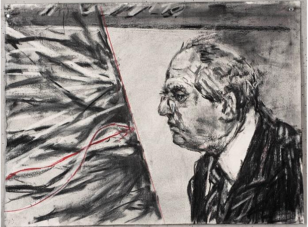 William Kentridge, drawing for Other Faces, 2011, charcoal and colored pencil on paper, The Broad Art Foundation,