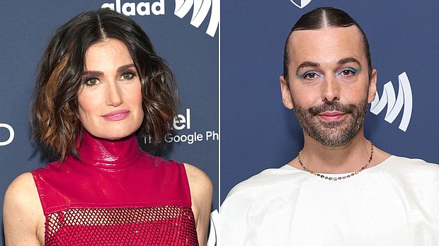Idina Menzel and Jonathan Van Ness are speaking out about anti-LGBTQ legislation being put forward in states across the country.
Mandatory Credit:	Getty Images