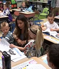 Students in Christina Ayusa's first grade class at Bingham Elementary School researched, wrote and published the book titled "Down Deep."
Mandatory Credit:	KYW